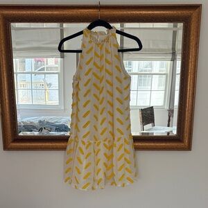 ALI & JAY White and Yellow Mini Dress